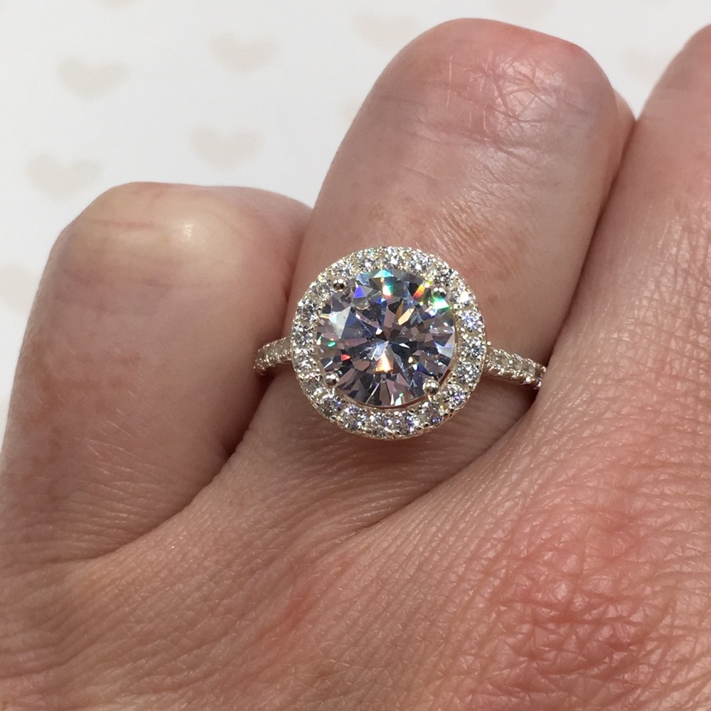 14k white gold engagement wedding engagement ring - Picture 2 of 8